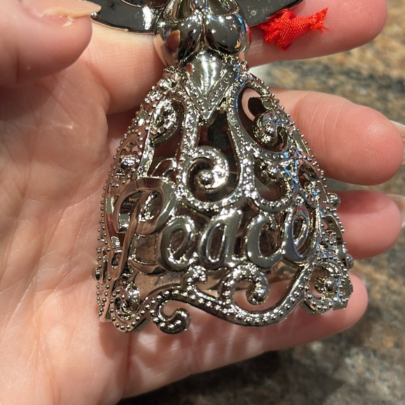 Lenox Metal Silver Tone Angel of Peace Ornament 3" - Picture 3 of 5